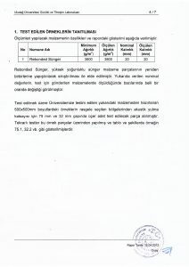 Rebonded Süngerpan Kalite Sertifikası Uludağ Üniversitesi