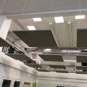 akustik yüzer tavan paneli